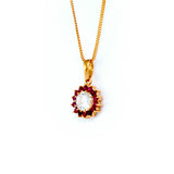 22KT YELLOW GOLD STONE STUDDED PENDANT (PE0001847)