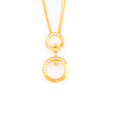 22KT YELLOW GOLD STONE STUDDED PENDANT (PE0001922)