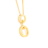 22KT YELLOW GOLD STONE STUDDED PENDANT (PE0001922)