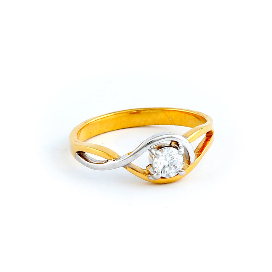 22KT YELLOW & 18K WHITE GOLD LADIES RING (RI0001825)