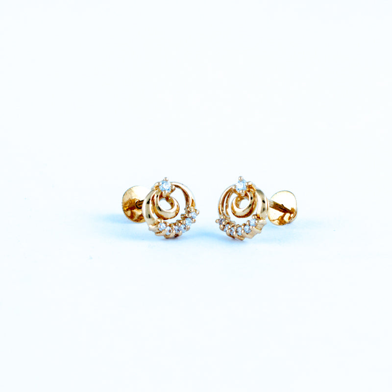 22KT YELLOW GOLD EAR STUD (ES0000155)