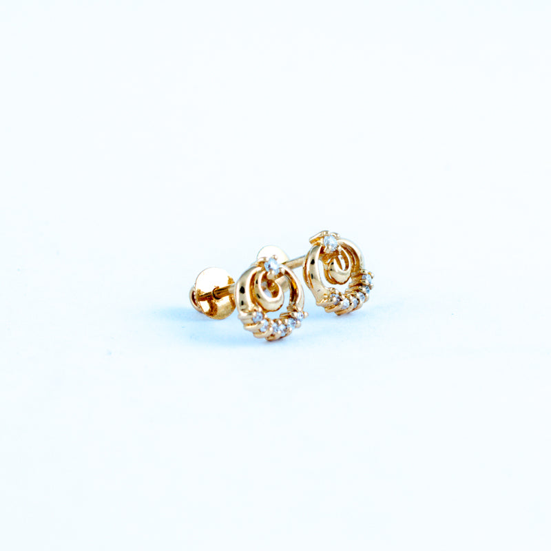 22KT YELLOW GOLD EAR STUD (ES0000155)
