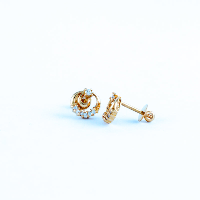 22KT YELLOW GOLD EAR STUD (ES0000155)
