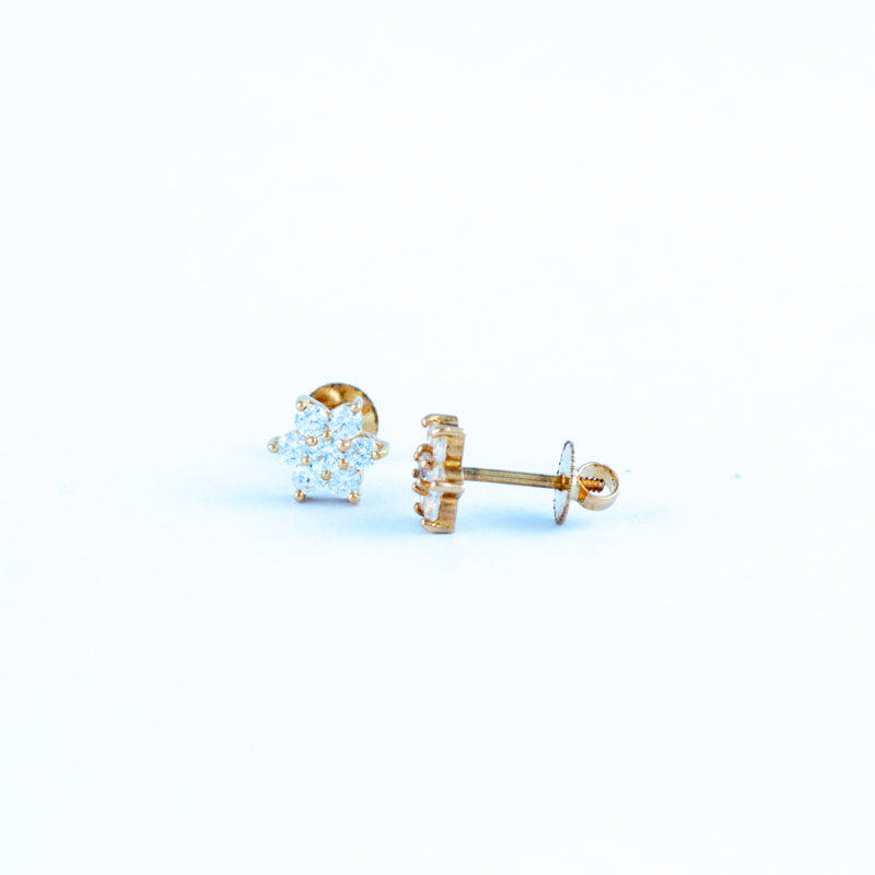 22KT YELLOW GOLD EAR STUD (ES0000307)