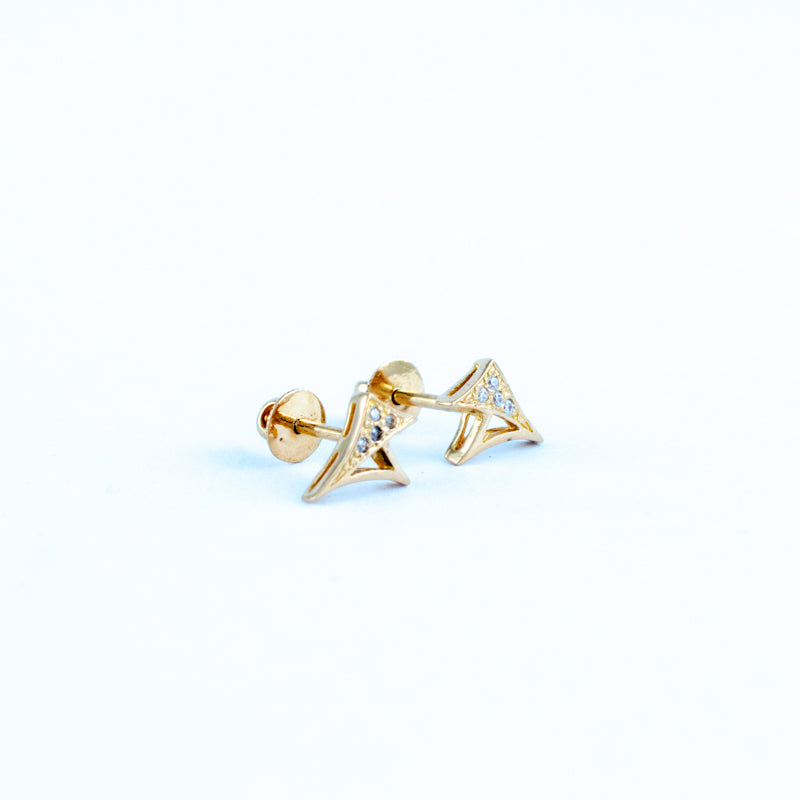 22KT YELLOW GOLD EAR STUD (ES0000428)