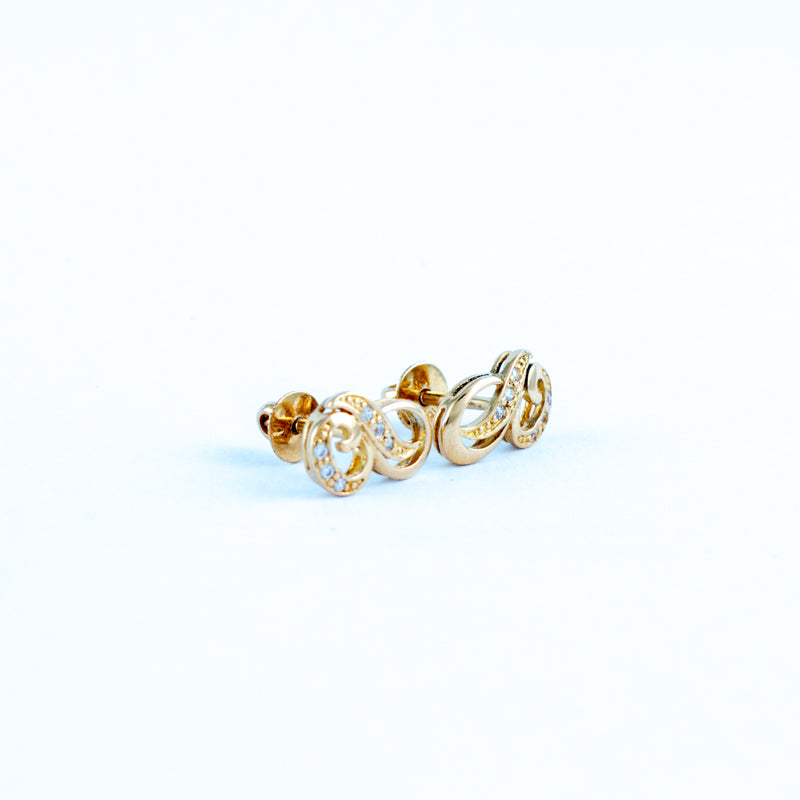 22KT YELLOW GOLD EAR STUD (ES0000437)