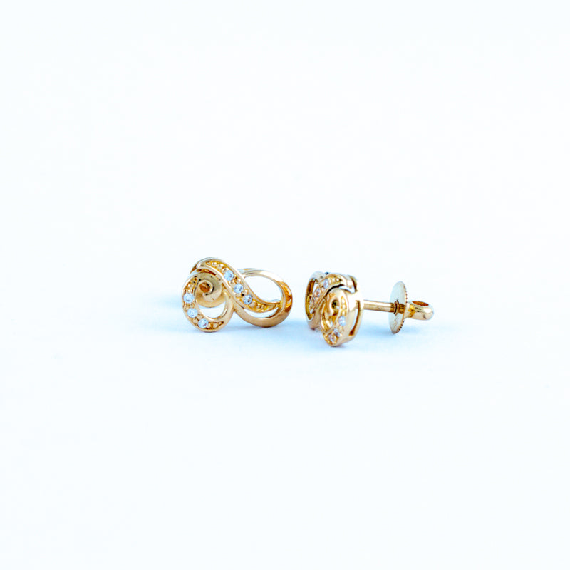22KT YELLOW GOLD EAR STUD (ES0000437)