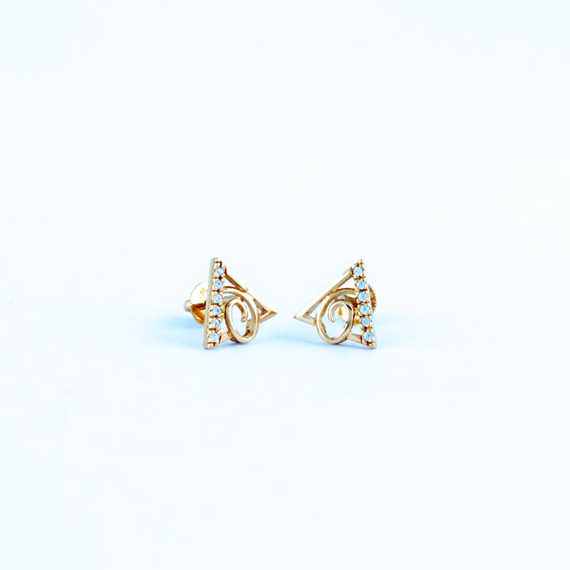 22KT YELLOW GOLD EAR STUD (ES0000457)