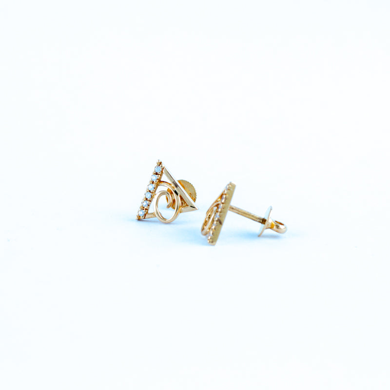 22KT YELLOW GOLD EAR STUD (ES0000457)