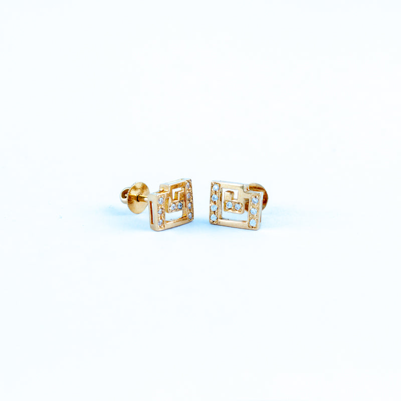 22KT YELLOW GOLD EAR STUD (ES0000483)