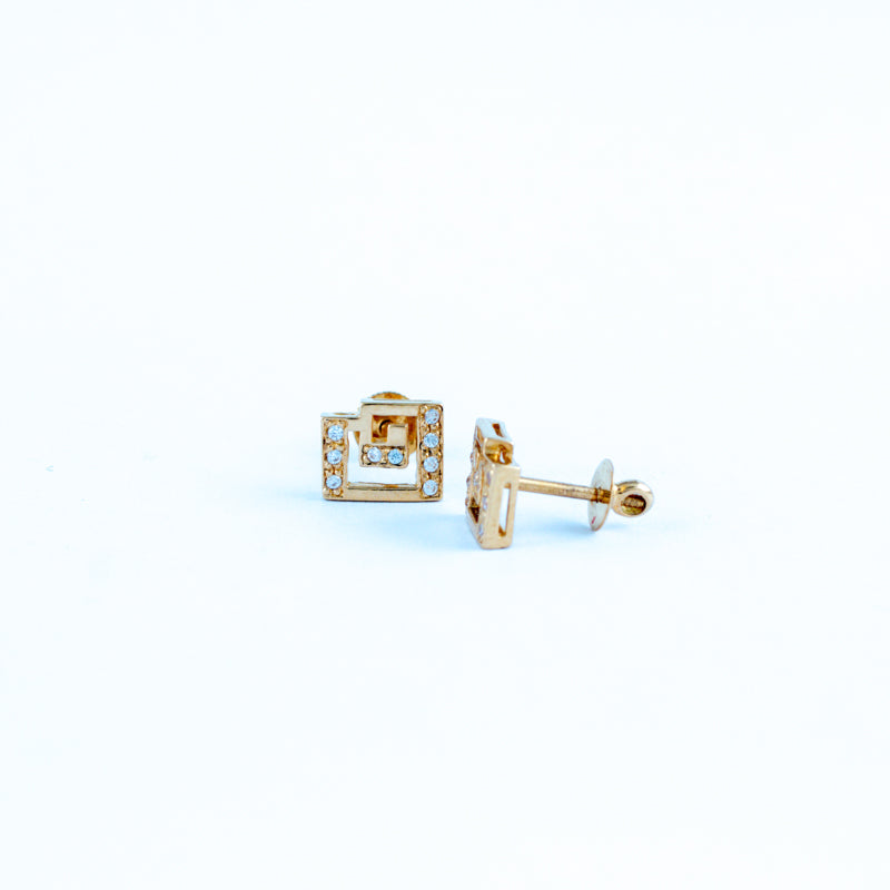22KT YELLOW GOLD EAR STUD (ES0000483)