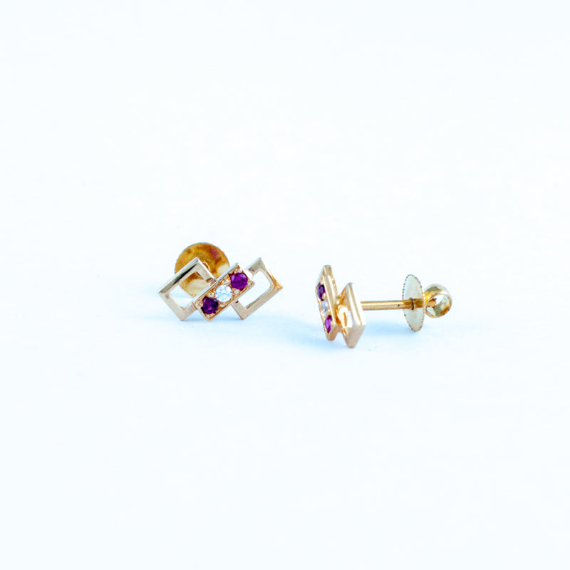 22KT YELLOW GOLD EAR STUD (ES0001377)