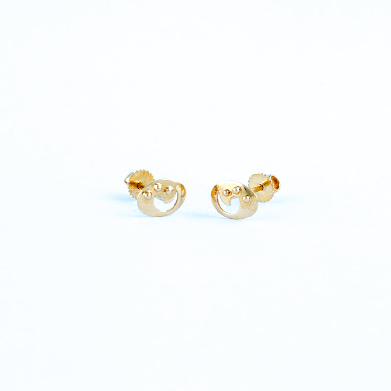 22KT YELLOW GOLD EAR STUD (ES0001391)