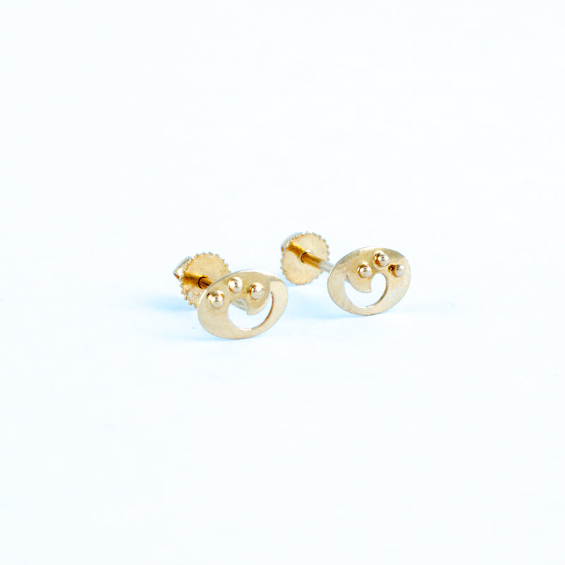 22KT YELLOW GOLD EAR STUD (ES0001391)